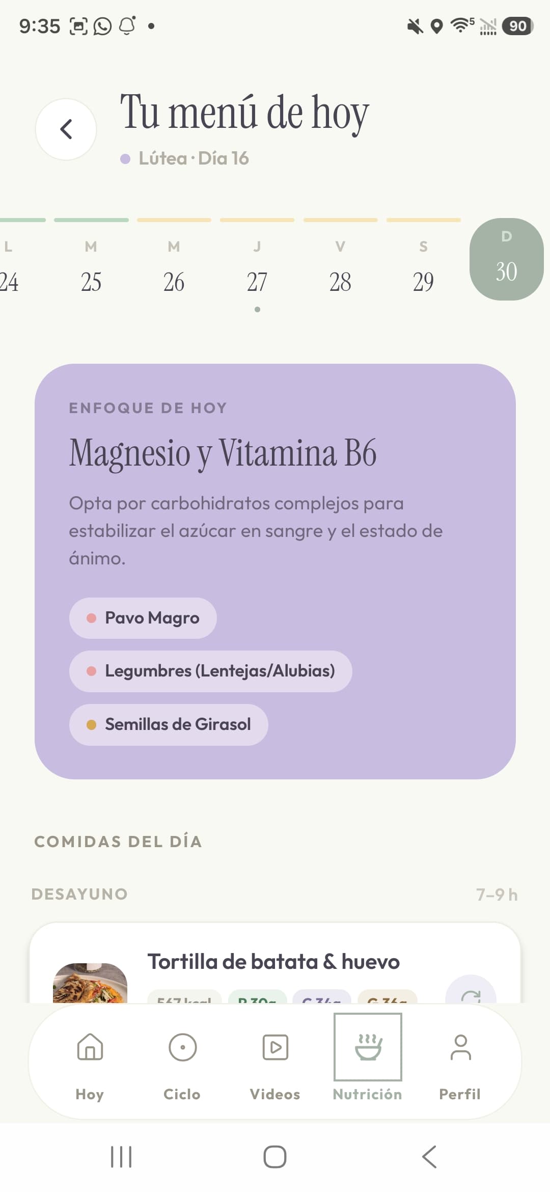 Lútea: Metabolizar y preparar